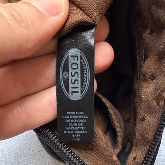 Fossil Vintage Black Leather Crossbody Bag - Picture 11 of 16